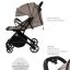 Коляска прогулочная детская Jovola Skyline легкая, для путешествий, с ручкой для транспортировки 1